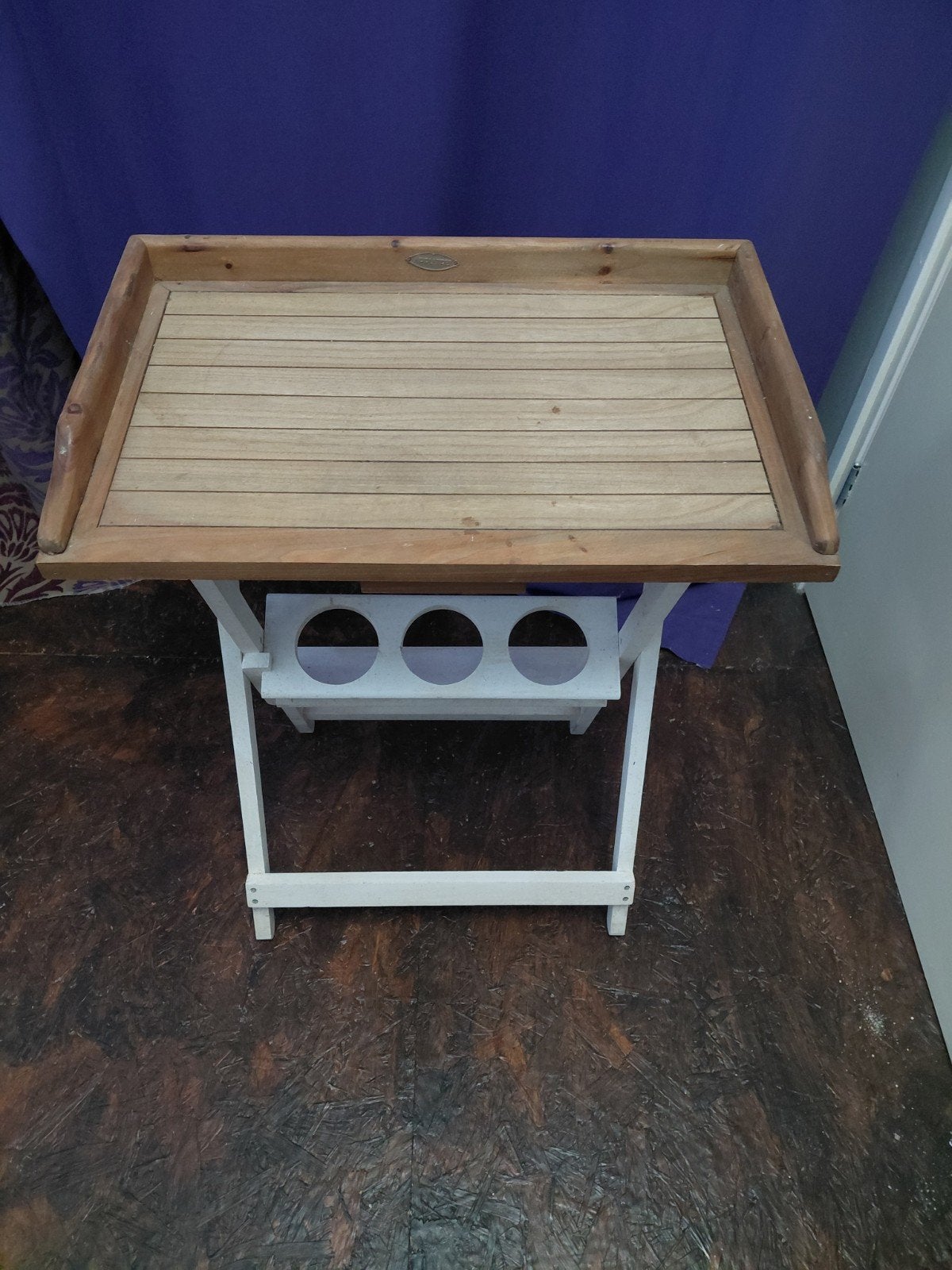 inklapbaar (bijzet)tafeltje, Huis en Inrichting, Ophalen, Minder dan 55 cm, Gebruikt, 60 cm of meer