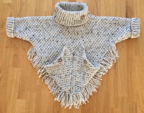 Patroon!! Poncho met zak, mouwen en franje, Ophalen of Verzenden, Nieuw