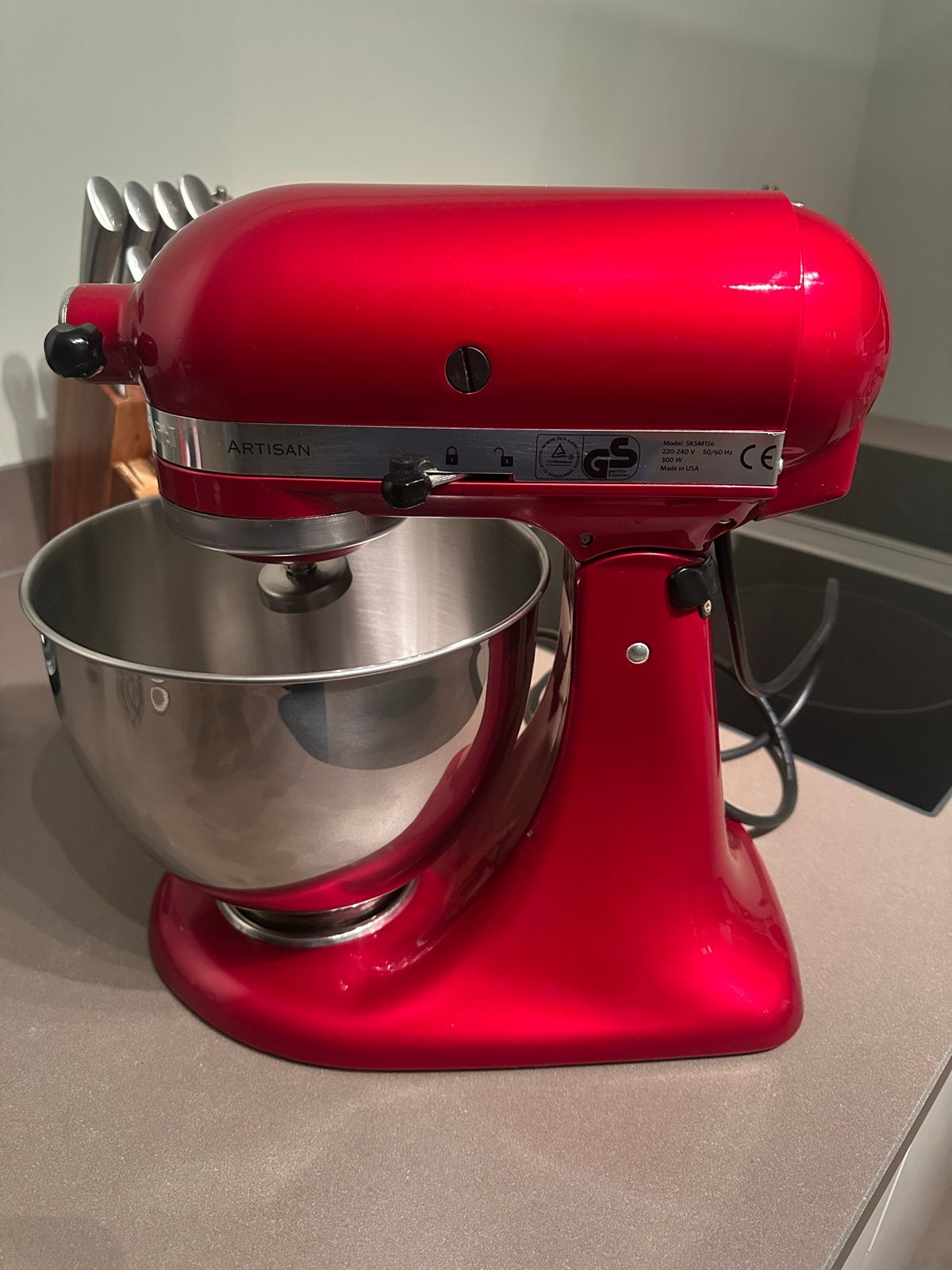 KitchenAid Artisan Keukenrobot - Candy Red, 4 liter of meer, Gebruikt, 3 snelheden of meer, Ophalen of Verzenden
