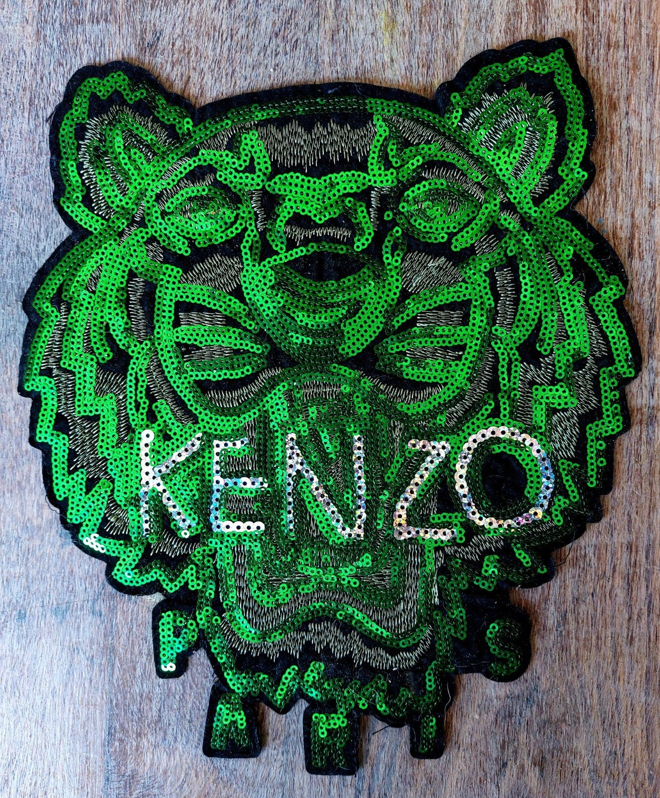 Grote Kenzo Tijger Applicatie / Emblem met Pailletten, Ophalen of Verzenden, Nieuw, Overige applicaties