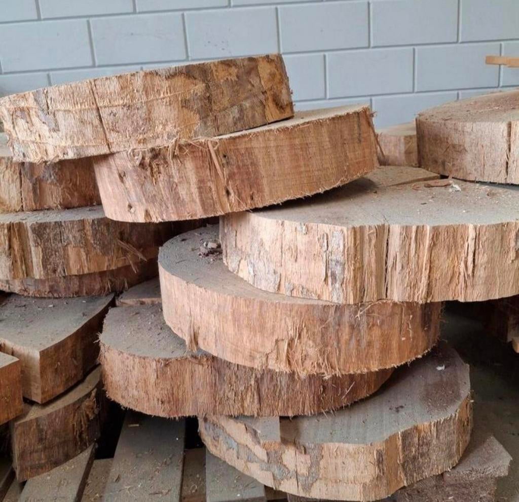 Mooie, droge eiken boomstamschijven (40-60 cm), Ophalen, Eiken, Overige typen, Nieuw