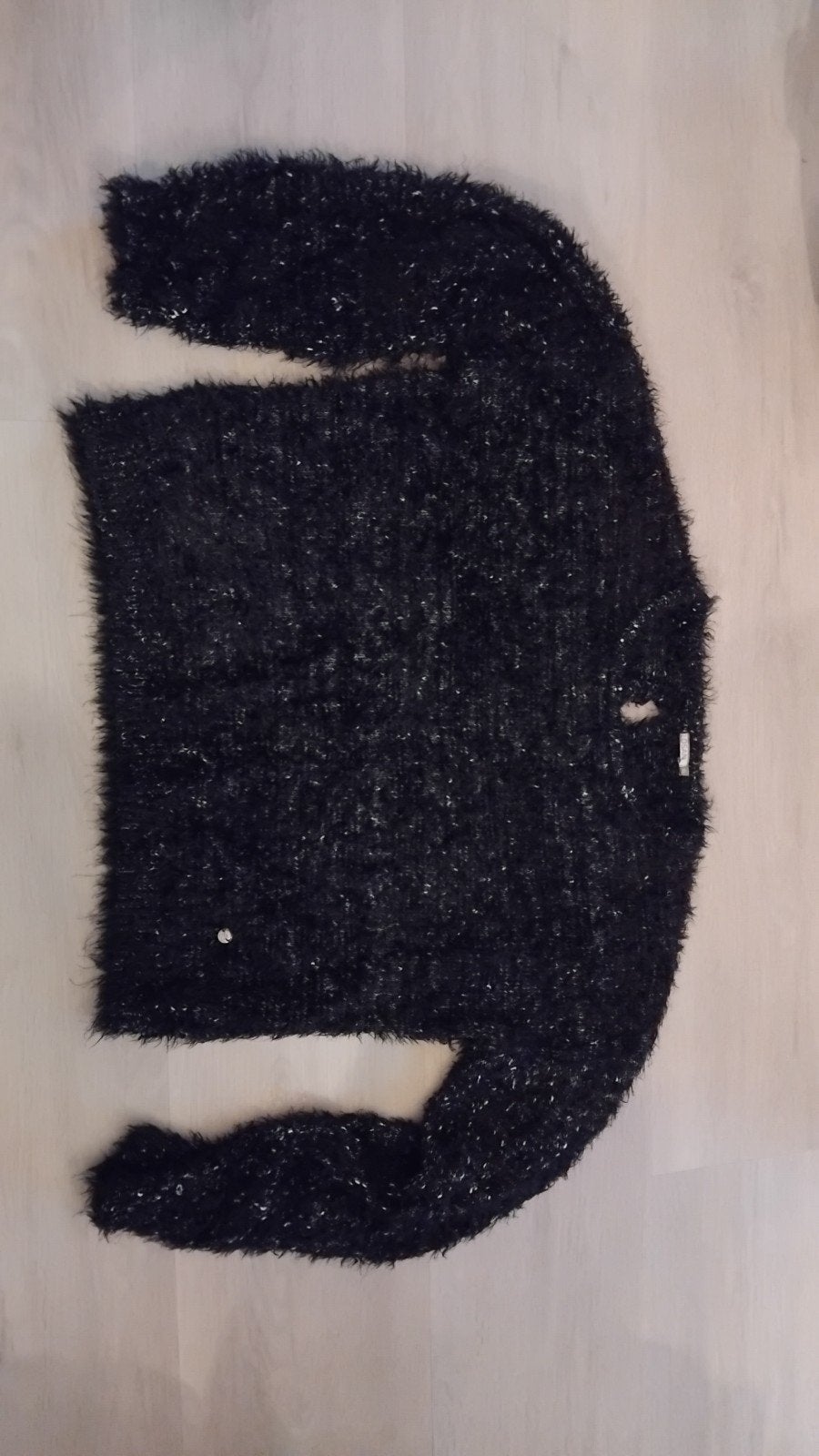 Dikke zwarte harige trui glitters Losan xxxl (staat xl in), Losan, Zwart, Maat 46/48 (XL) of groter, Ophalen of Verzenden