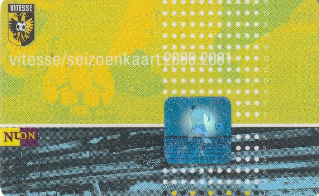 Vitesse seizoenkaart 2000- 2001, Verzamelen, Ophalen of Verzenden, Gebruikt, Vitesse, Overige typen