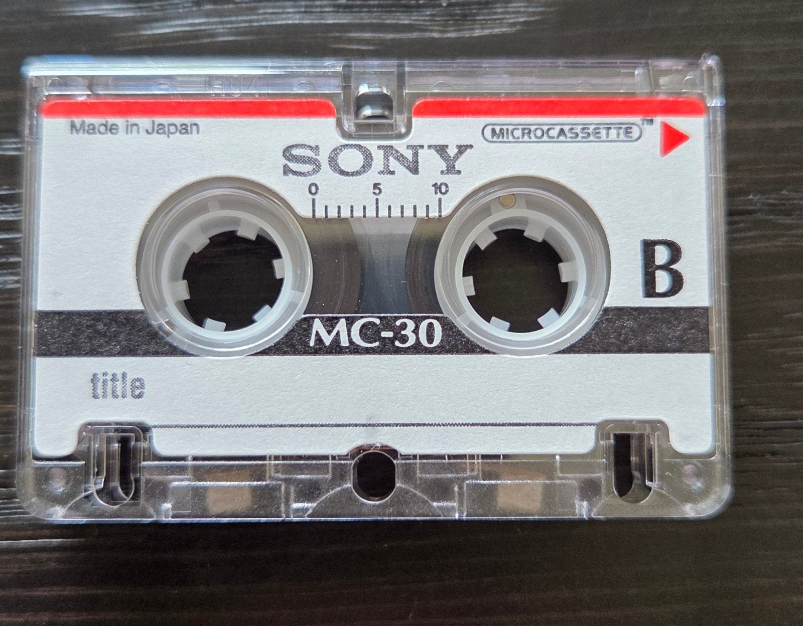 Sony Microcassette MC-30 (30 minuten) - Zo goed als nieuw, Overige genres, 1 bandje, Ophalen of Verzenden, Zo goed als nieuw