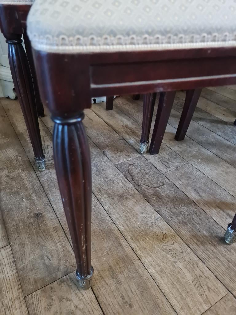 6 antieke Empire eetkamer stoelen, Ophalen