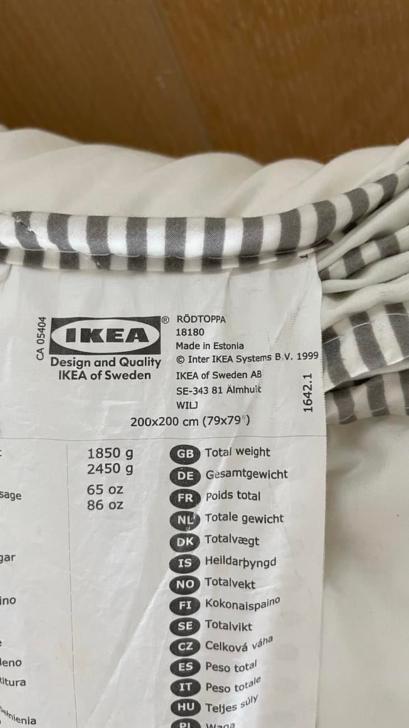 4 seizoens dekbed Ikea 200 x 200, Huis en Inrichting, Slaapkamer | Beddengoed, Ophalen, Wit, Tweepersoons, Deken of Dekbed