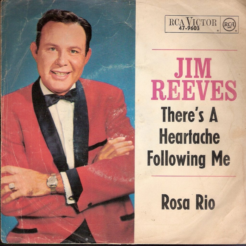Jim Reeves - There's A Heartache Following Me /country 60's, Ophalen, Gebruikt, Country en Western