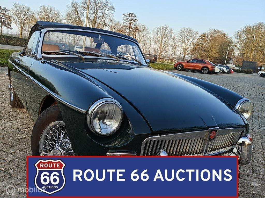 MG MGB Cabriolet | 1970 | Route 66 Auctions, Auto's, Oldtimers, Overige carrosserieën, Zwart, Bedrijf, Handgeschakeld