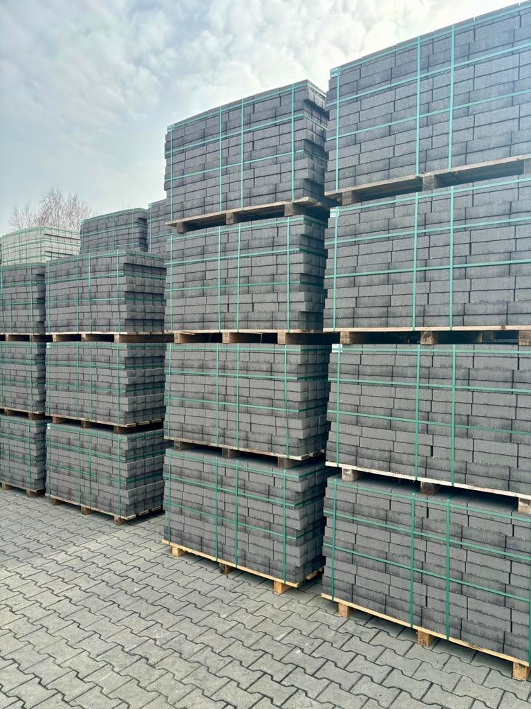 Grote partij Betonklinkers Antraciet, Klinkers, Nieuw, Ophalen of Verzenden, 10 m² of meer