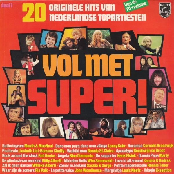 LP Vol Met Super! (20 Originele Hits Van Ned Topartiesten), Ophalen of Verzenden, Gebruikt, 12 inch, Pop