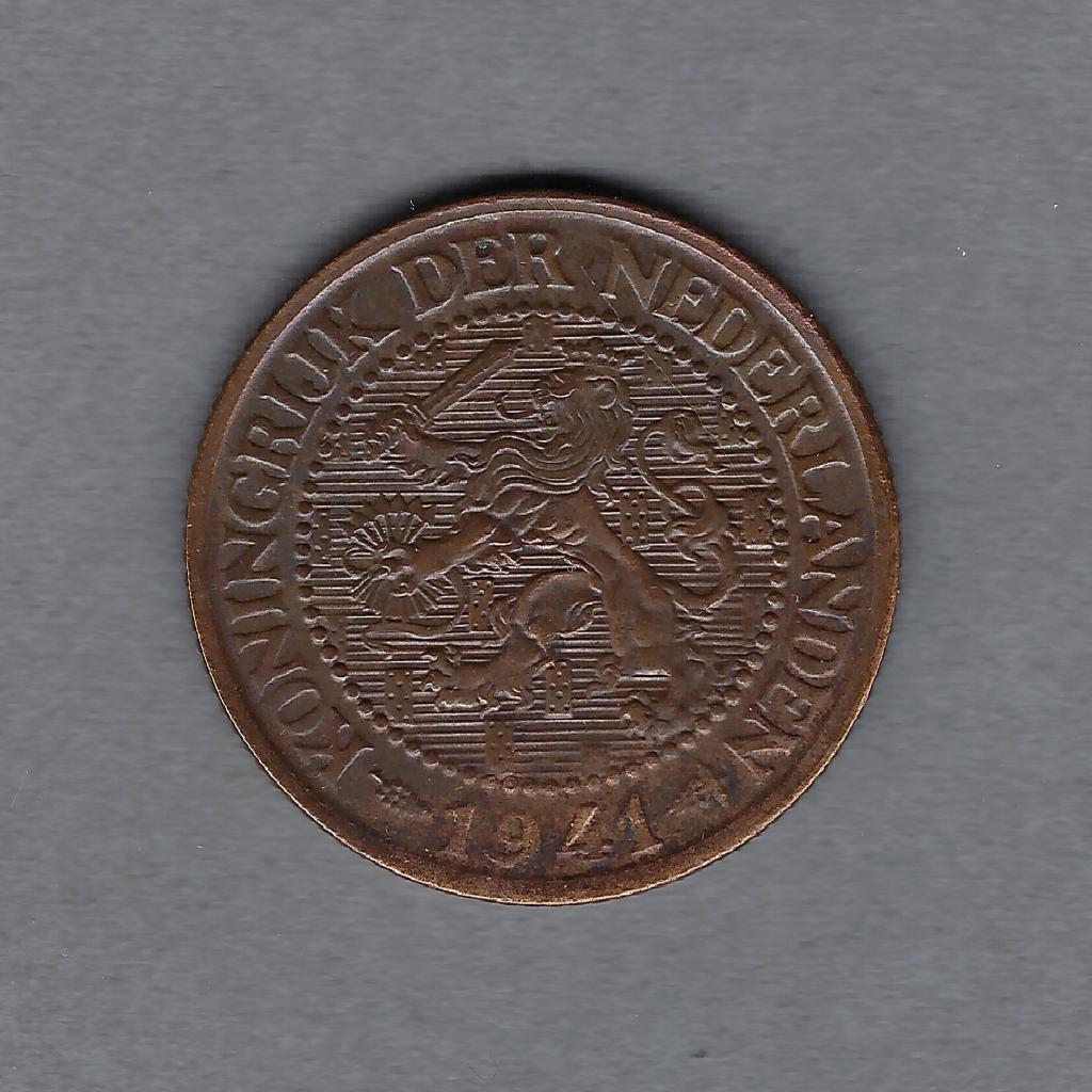 2 1/2 cent (halve stuiver) 1941 Wilhelmina, Postzegels en Munten, Munten | Nederland, Ophalen of Verzenden, Koningin Wilhelmina