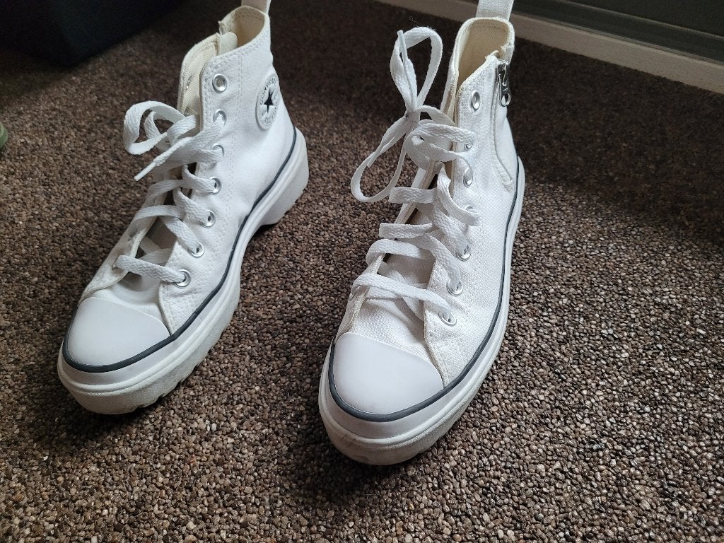 Converse All Stars met rits / wit / maat 37 / 3x gedragen, Kleding | Dames, Schoenen, Wit, Ophalen of Verzenden, Converse All Stars