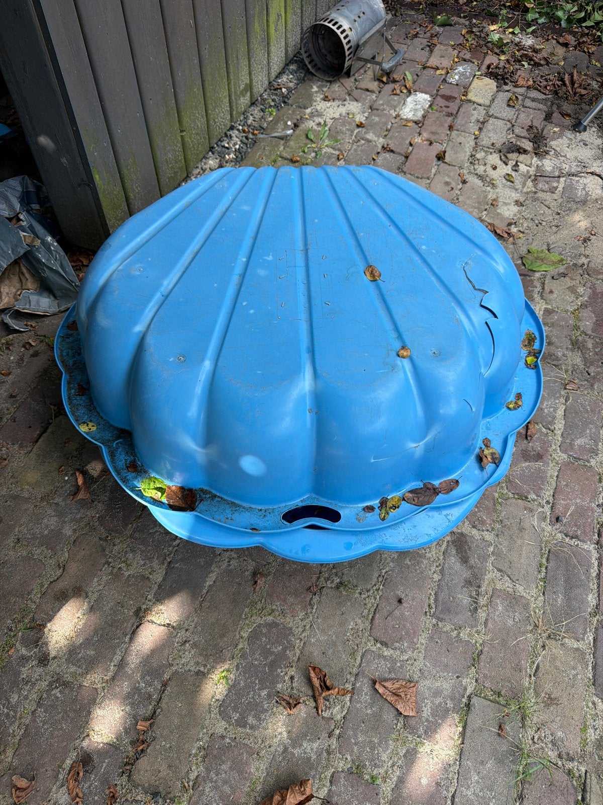 Blauwe schelp zandbak/waterbak - Gebruikt, Ophalen, Gebruikt