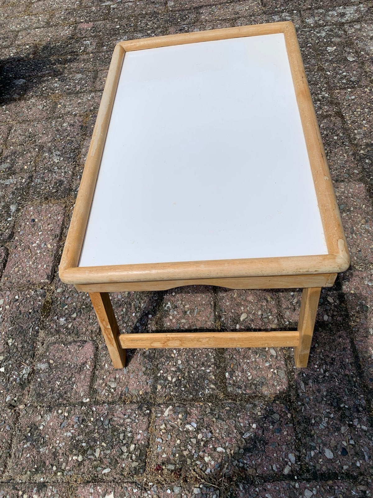 Houten bedtafel / laptoptafel - opvouwbaar, Minder dan 45 cm, Gebruikt, Rechthoekig, Hout