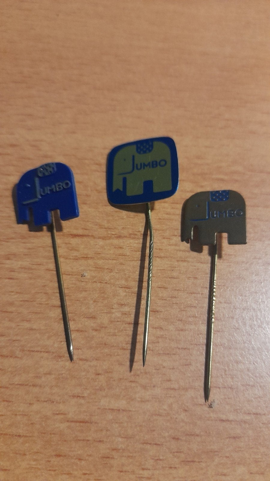 Set van 3 vintage Jumbo olifant speldjes/pins, Verzenden, Gebruikt, Overige onderwerpen