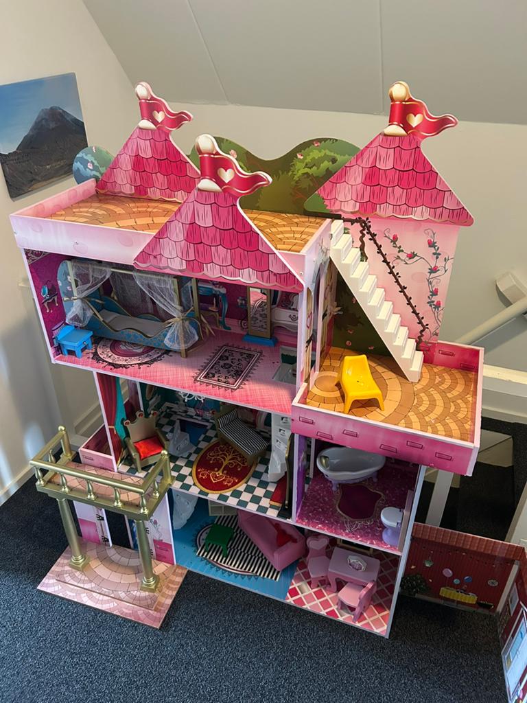 KidKraft Poppenhuis Storybook Mansion, Ophalen, Zo goed als nieuw, Poppenhuis