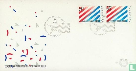 FDC E201 Betrekkingen Nederland - USA 1982 NL onbeschreven, Postzegels en Munten, Postzegels | Eerstedagenveloppen, Ophalen of Verzenden