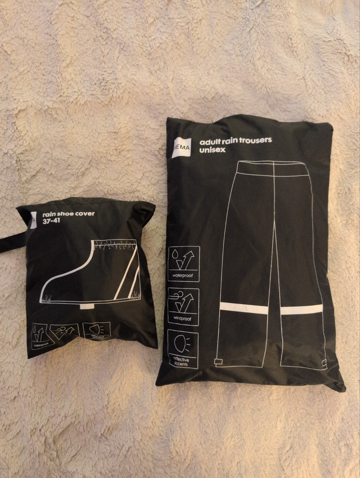 Hema regenbroek XS en regen overschoenen 37-41, Zwart, Nieuw, Ophalen of Verzenden, Maat 34 (XS) of kleiner