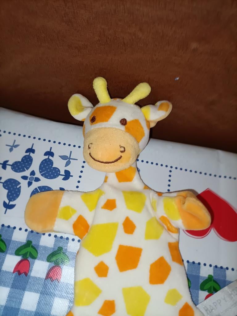 Happy Horse giraffe knuffeldoekje geel met oranje, Ophalen of Verzenden, Zo goed als nieuw, Overige typen