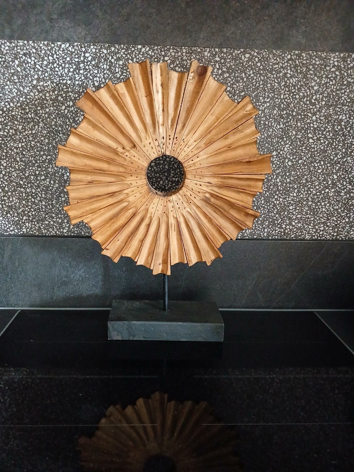 Houten Ornament 46 cm hoog, 35 cm doorsnede, Huis en Inrichting, Woonaccessoires | Overige, Ophalen of Verzenden, Zo goed als nieuw