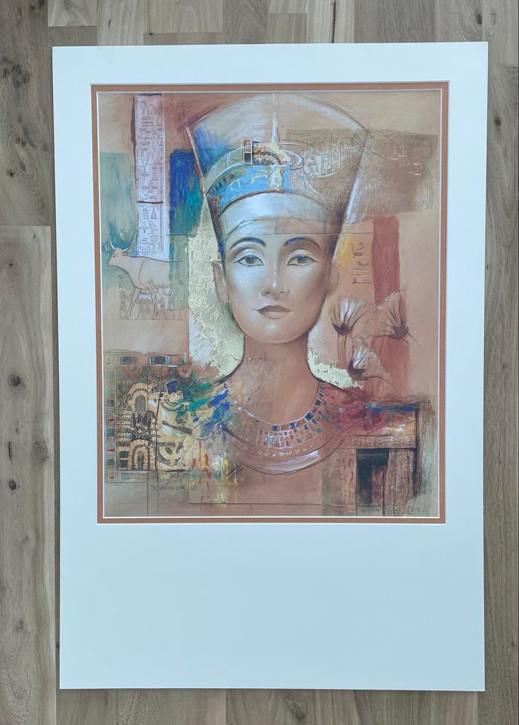 Verkerke Joadoor - Nefertite print in passe-partout Egypte, Ophalen
