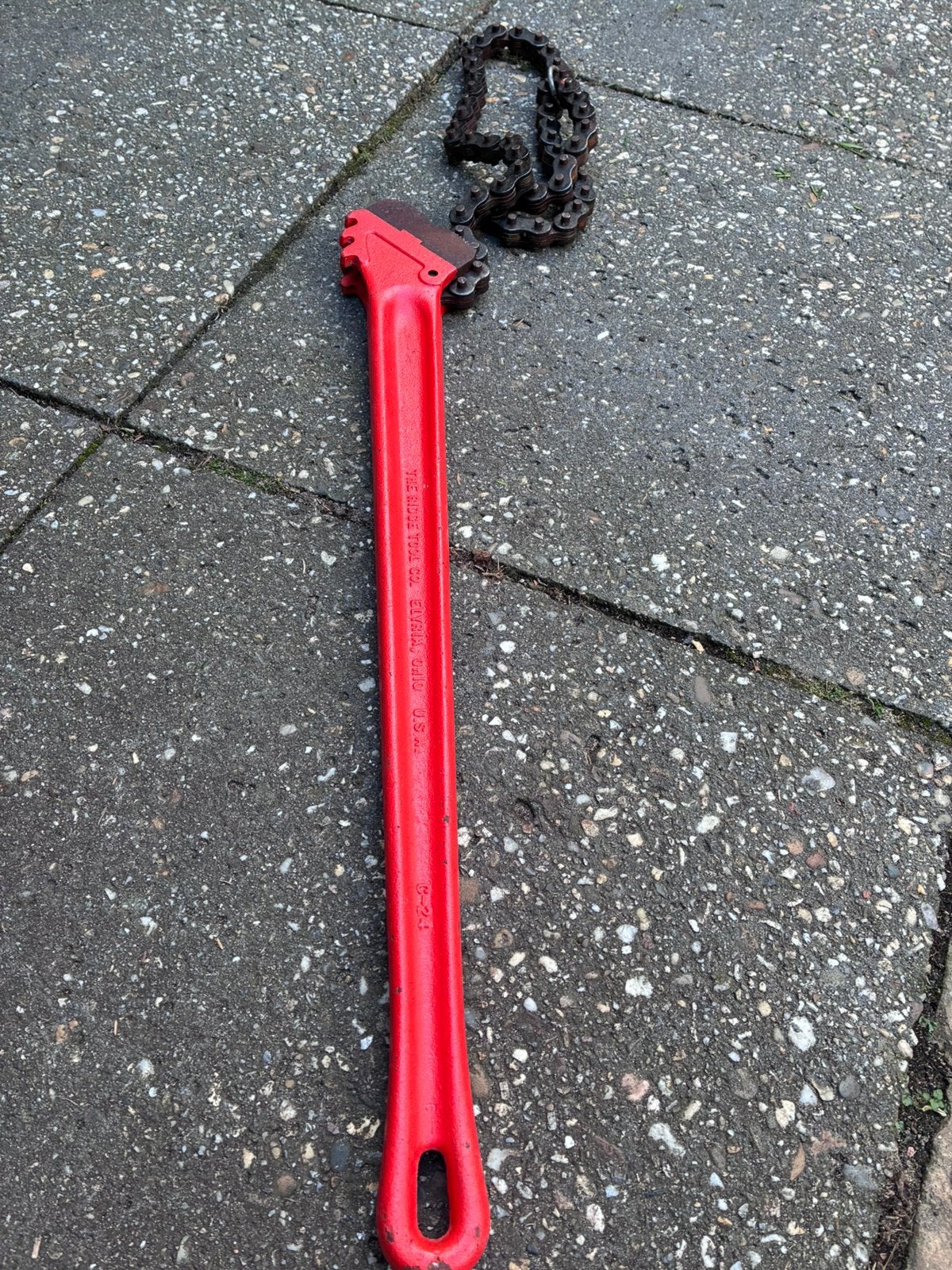 Kettigtang merk Ridgid C24, Ophalen, Zo goed als nieuw, Sleutel/ratel