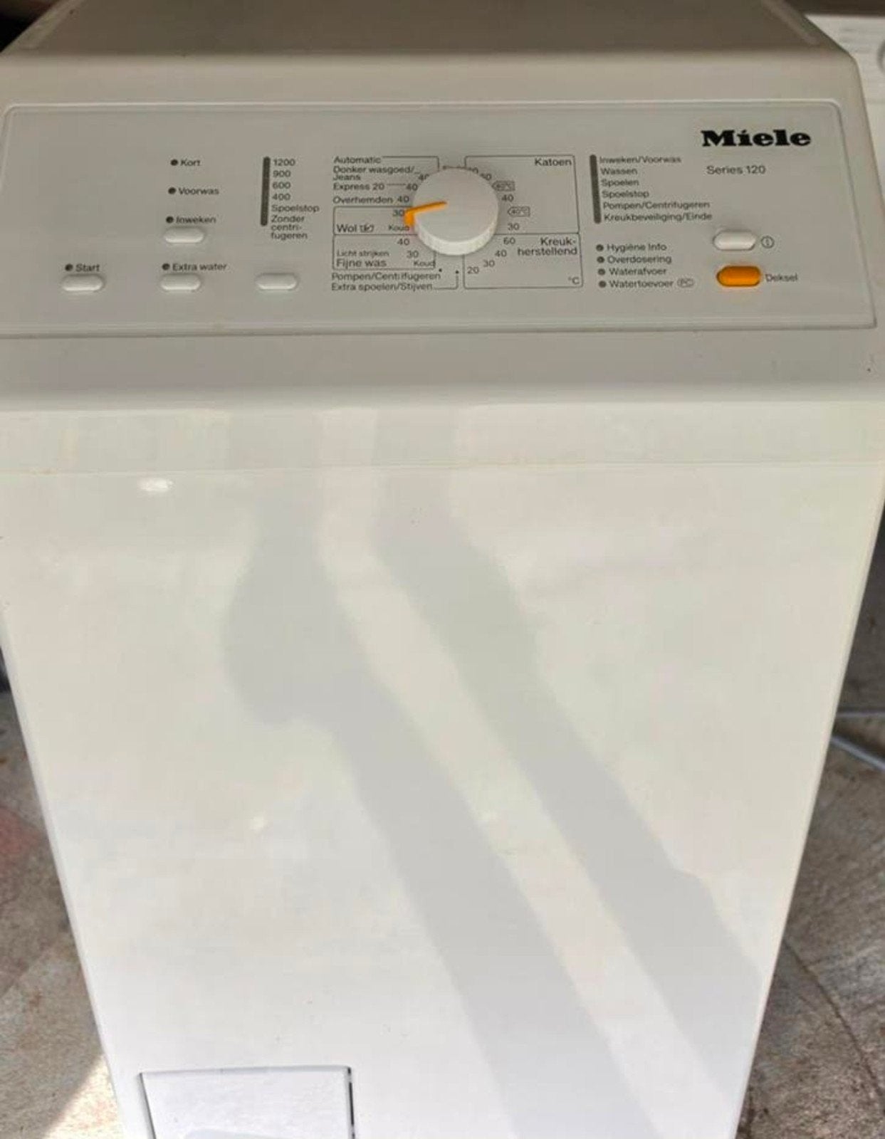 Miele bovenlader 120 series nieuwstaat 2021, Ophalen, Zo goed als nieuw, 85 tot 90 cm, 1200 tot 1600 toeren