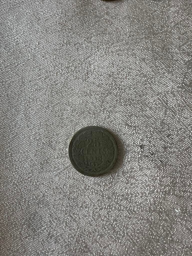 25 cent 1913, Ophalen of Verzenden, Koningin Wilhelmina, 25 cent, Losse munt