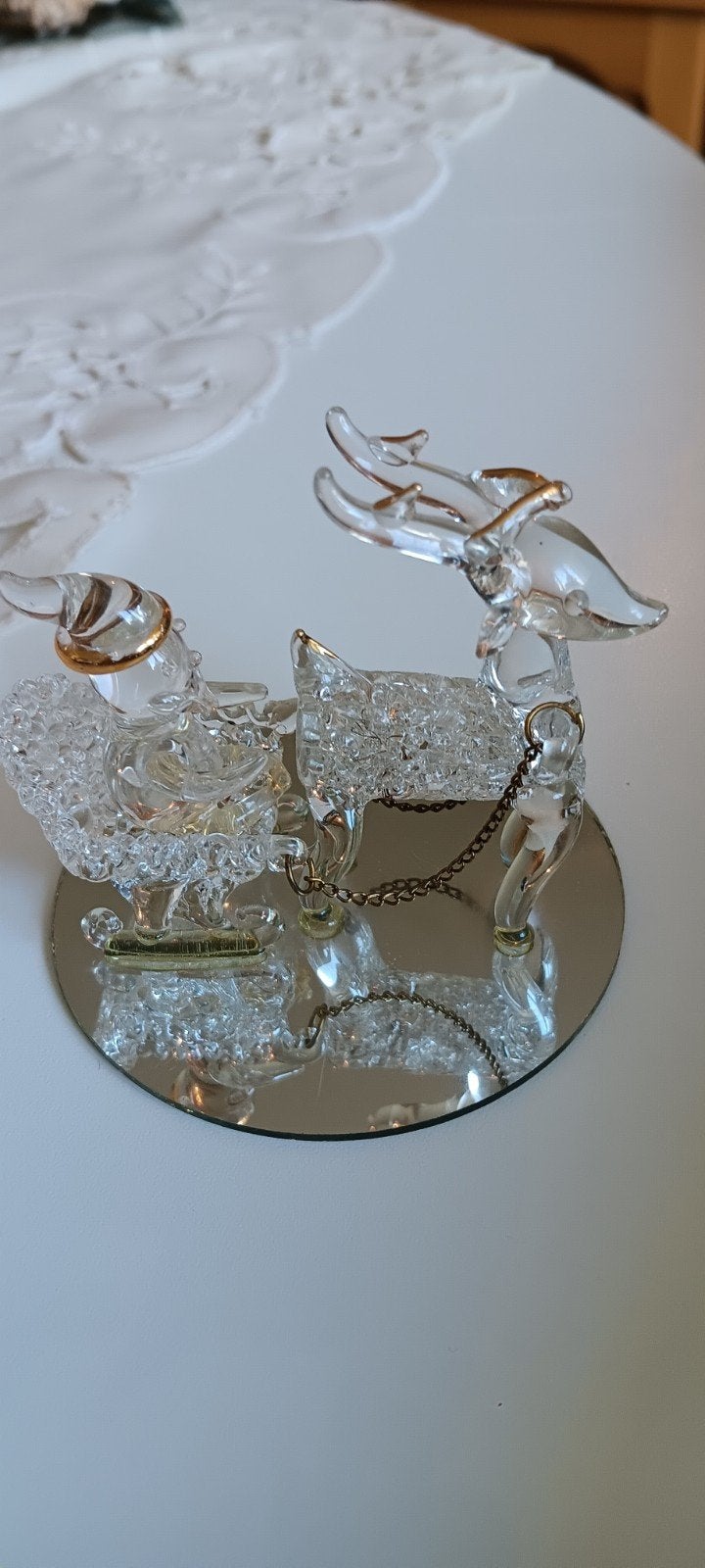 Glazen kerst beeldje, Verzamelen, Swarovski, Ophalen, Zo goed als nieuw, Figuurtje