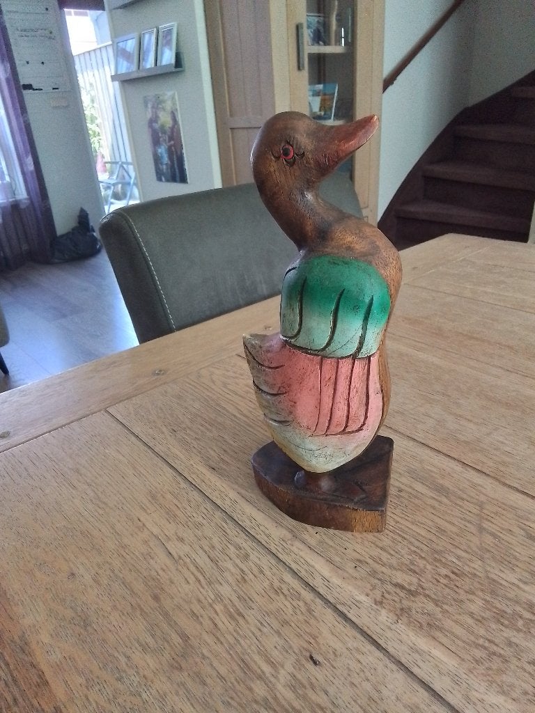 Houten eend, Antiek en Kunst, Curiosa en Brocante, Ophalen of Verzenden