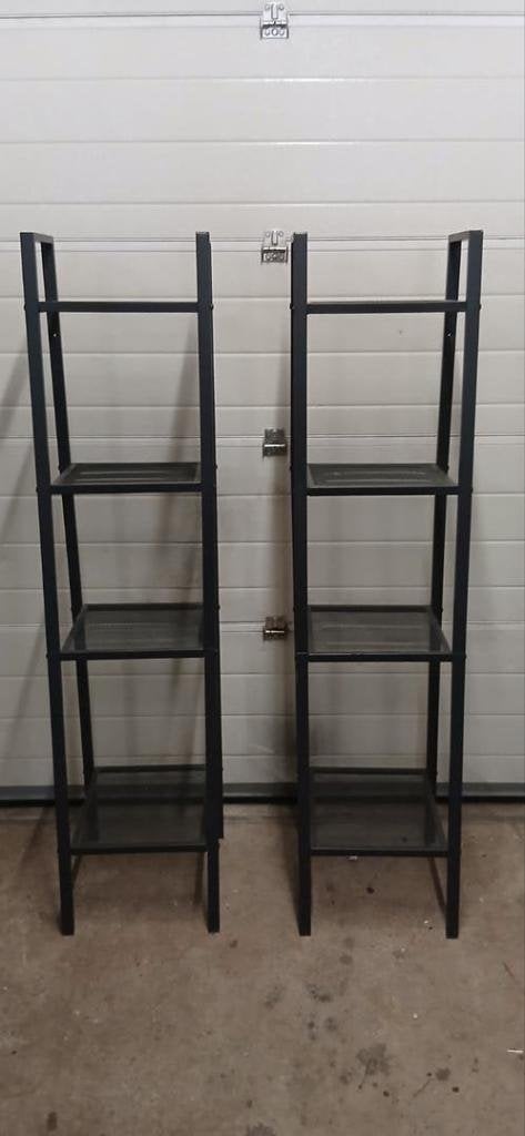 2 x zwart Metalen Ladder rekken kastjes opbergmeubel kast, Huis en Inrichting, Ophalen, Minder dan 50 cm, 100 tot 150 cm, Zo goed als nieuw