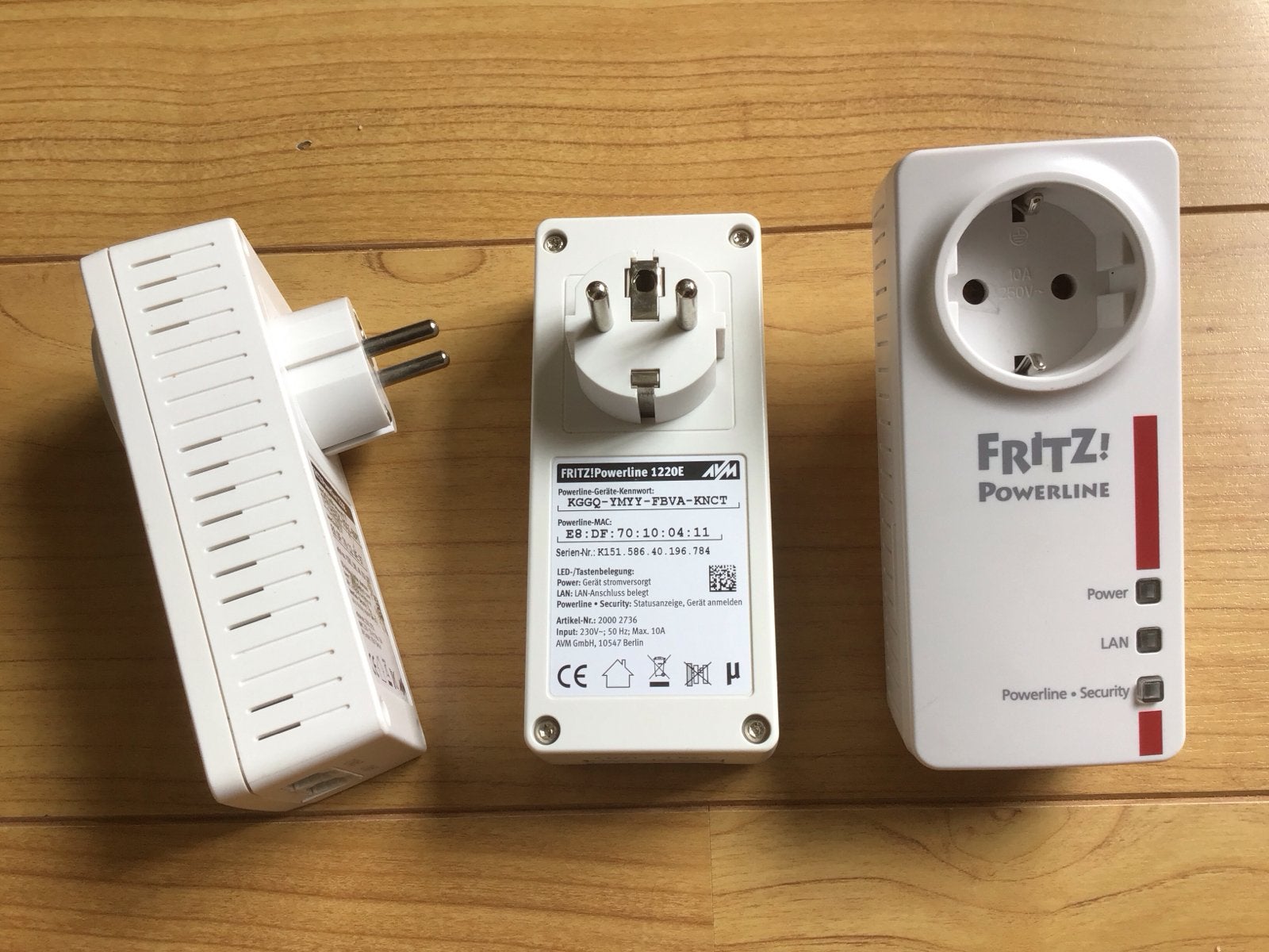 FRITZ!Powerline 1220E Powerline Adapter Set 3 stuks, Computers en Software, Powerlines, Ophalen of Verzenden, Zo goed als nieuw