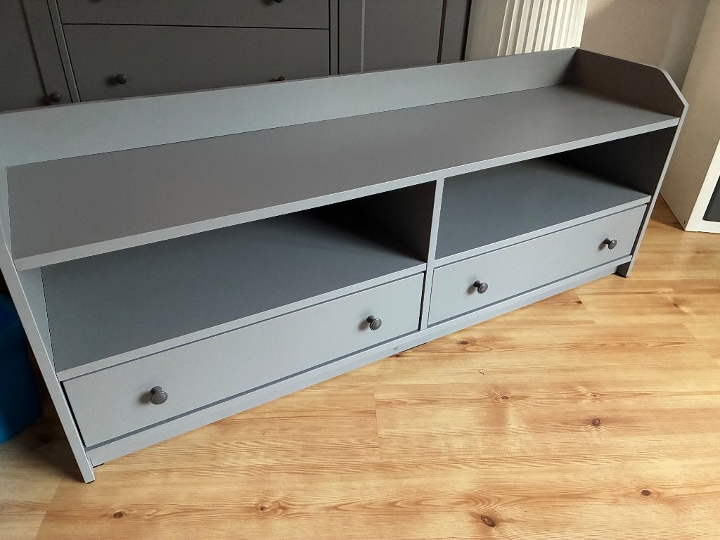 TV Meubel (Ikea HAUGA), Ophalen, 100 tot 150 cm, Zo goed als nieuw, Minder dan 100 cm