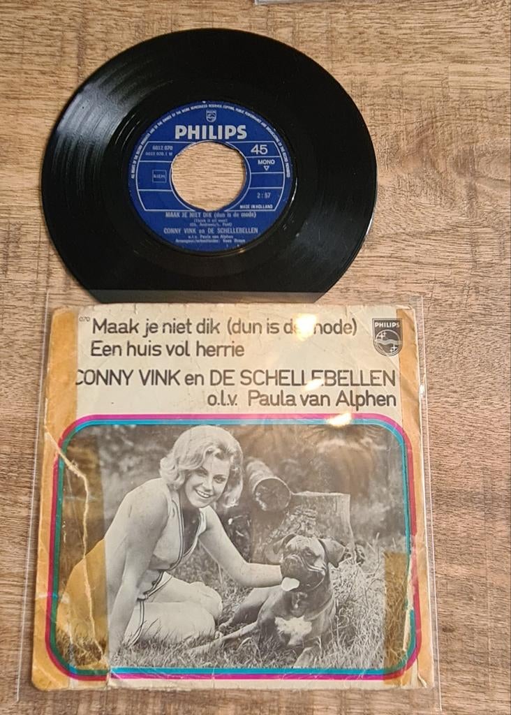 Conny Vink - Maak je niet dik (dun is de mode) single, Cd's en Dvd's, Ophalen of Verzenden