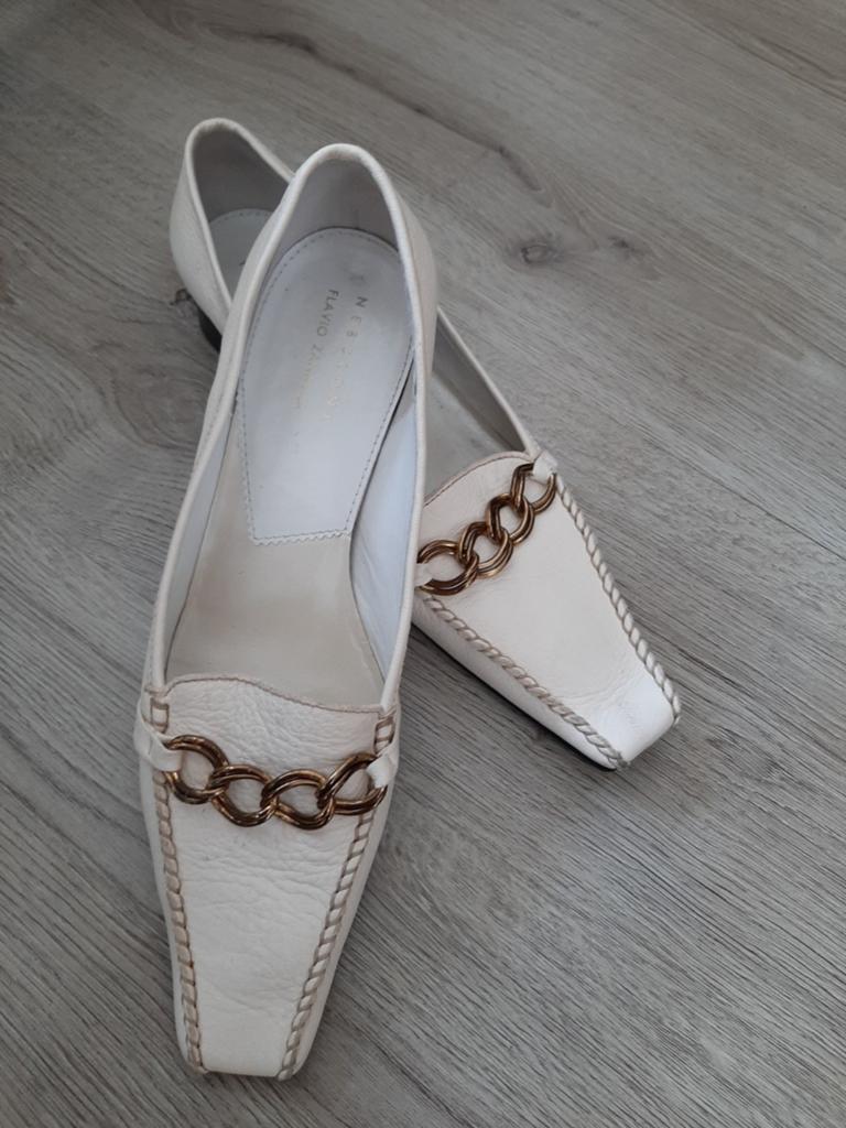 Paul Warmer!Prachtige Stijlvolle leren schoenen/wit mt 40, Wit, Ophalen of Verzenden, Zo goed als nieuw, Nebuloni Flavio Zanasca
