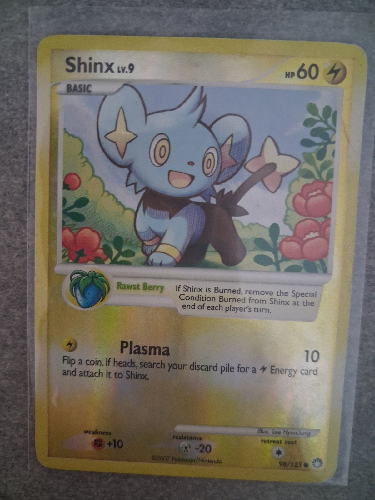 Pokémon Kaart Shinx LV.9 (2007), Ophalen of Verzenden, Gebruikt, Losse kaart, Foil