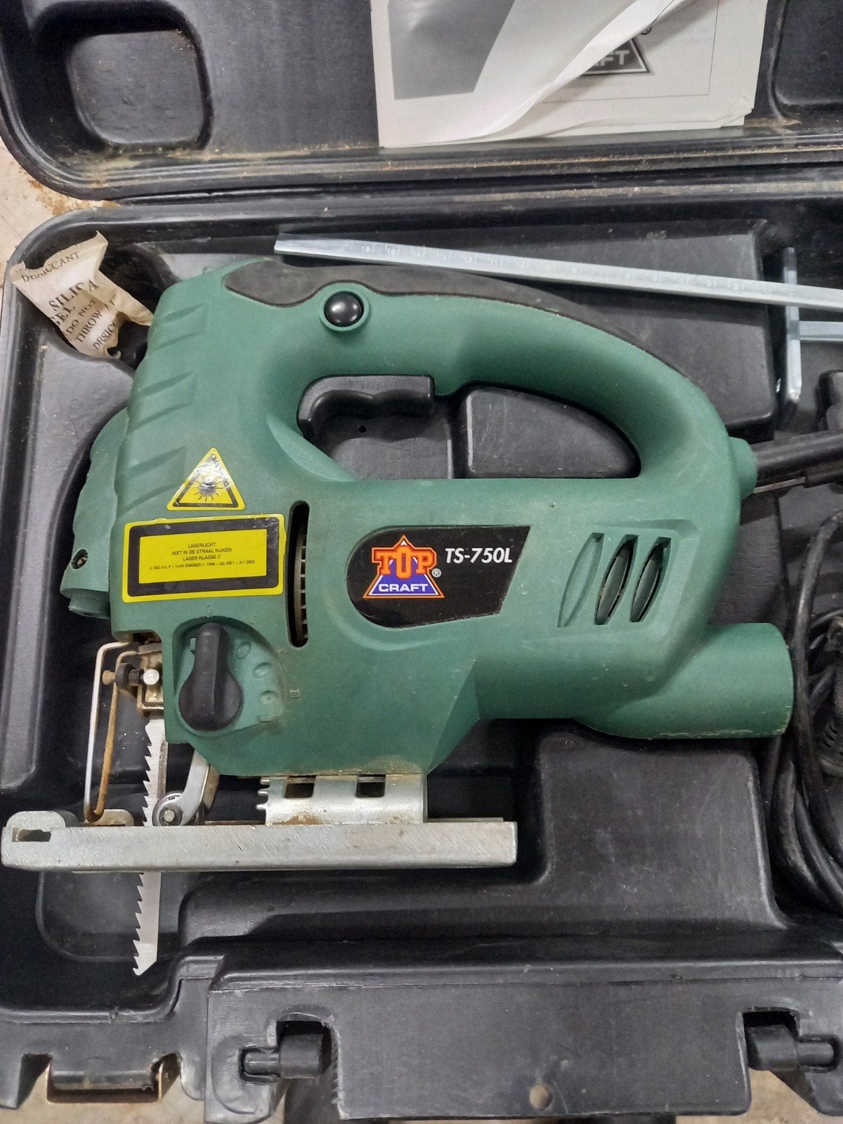 Top Craft Decoupeerzaag TS-750L met laser en koffer, Gebruikt, 600 tot 1200 watt, Ophalen of Verzenden, Top Craft