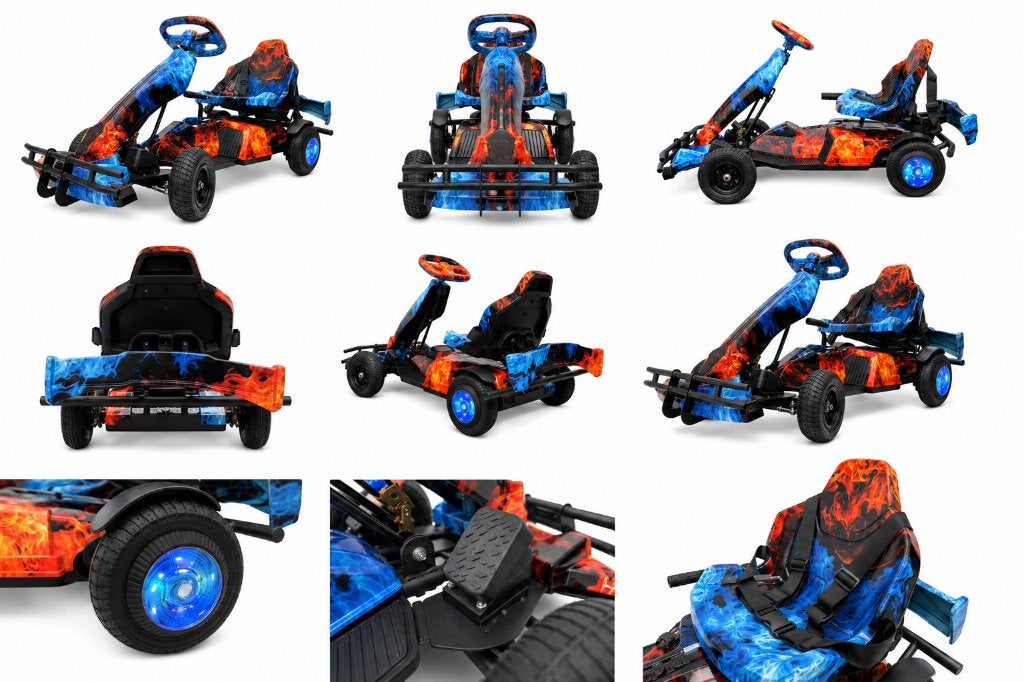 Foto 4 van Joker elektrische drift kart 36v 250w Geel- 25km per uur