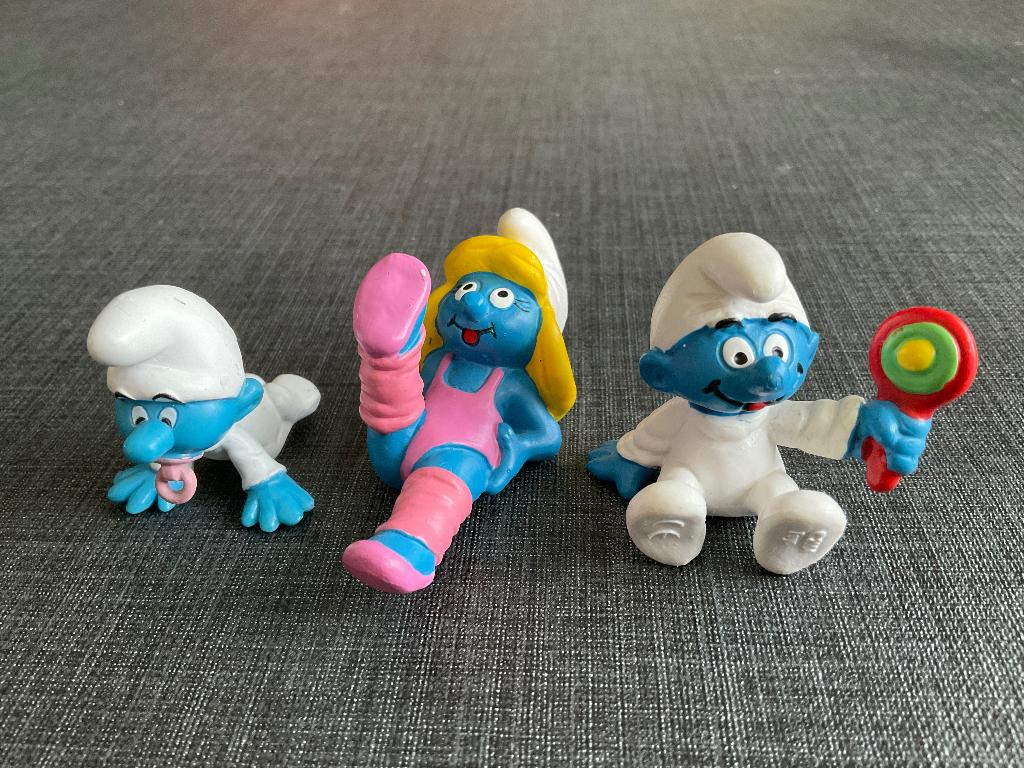 Smurfen B Smurfin + Smurf met BMX + Baby Smurf .. 10 stuks, Ophalen, Zo goed als nieuw, Verschillende Smurfen, Poppetje, Figuurtje of Knuffel