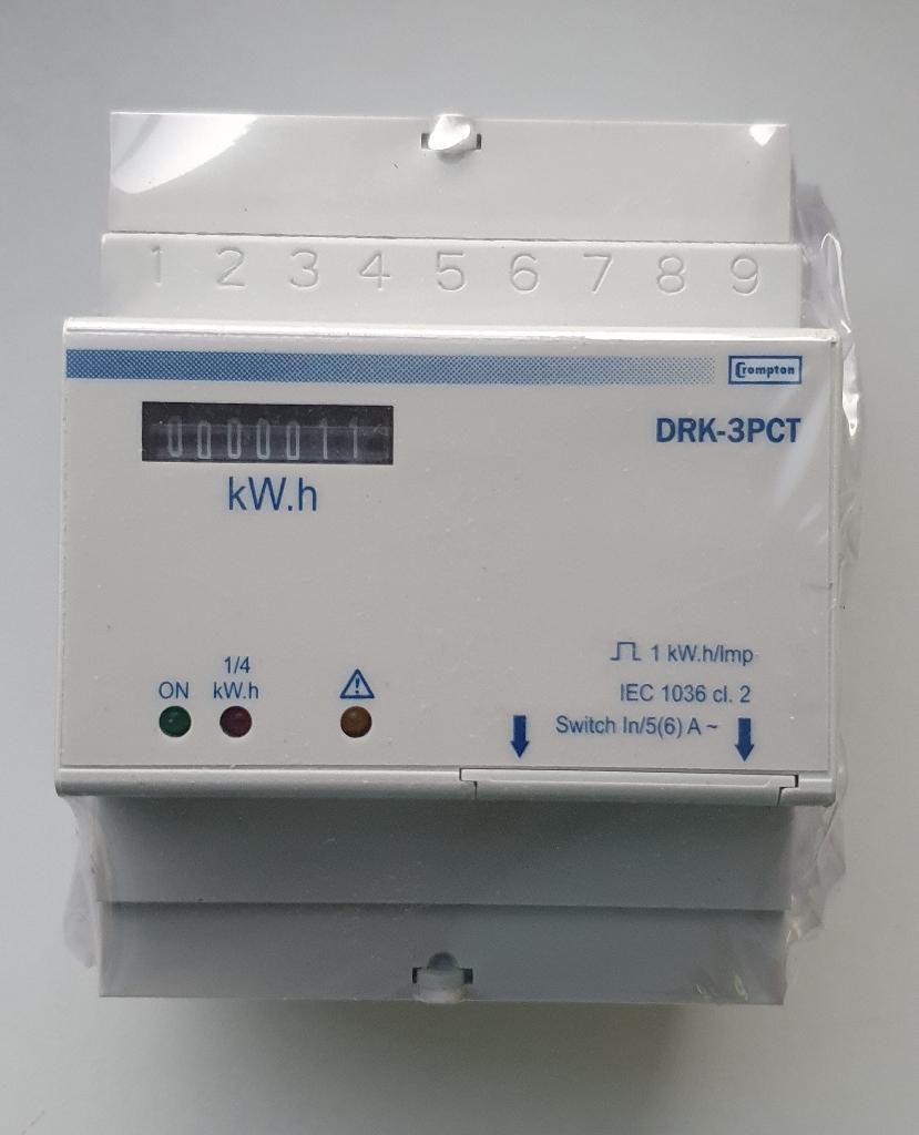 Three phase Din rail kWh energie meter, Hobby en Vrije tijd, Ophalen of Verzenden, Nieuw
