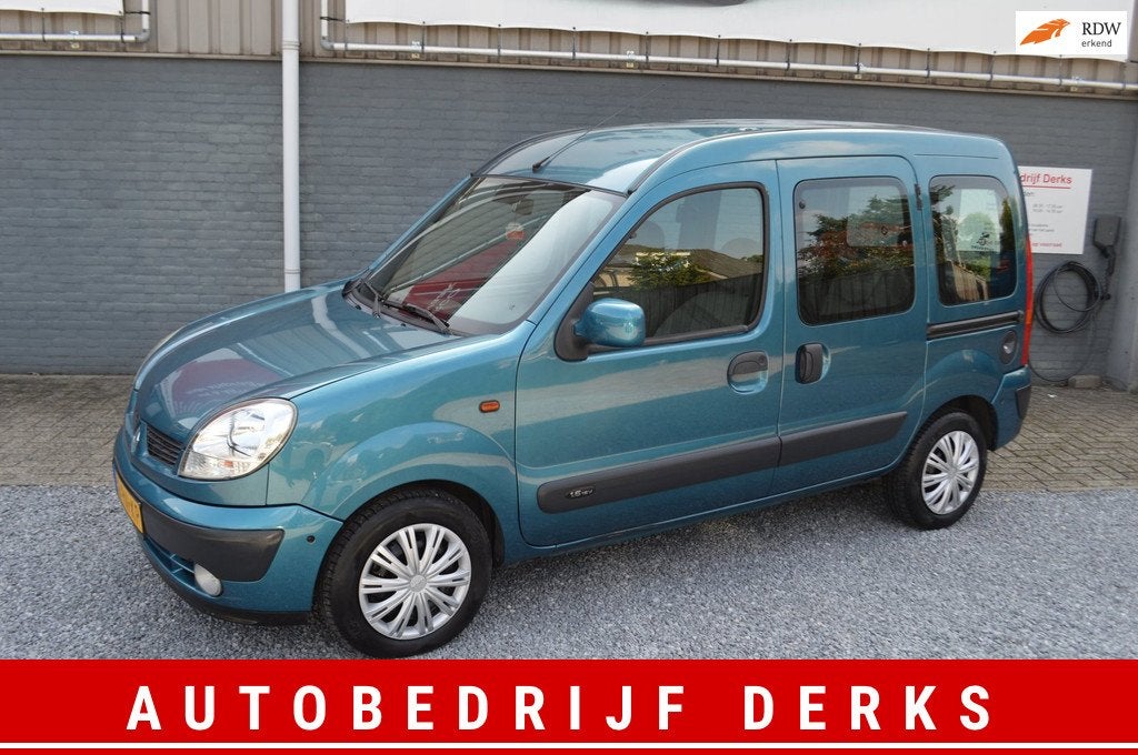Renault Kangoo 1.6-16V Privilège AUTOMAAT Rolstoel/ Invalid, Auto's, Renault, 1160 kg, Stof, Gebruikt, Blauw