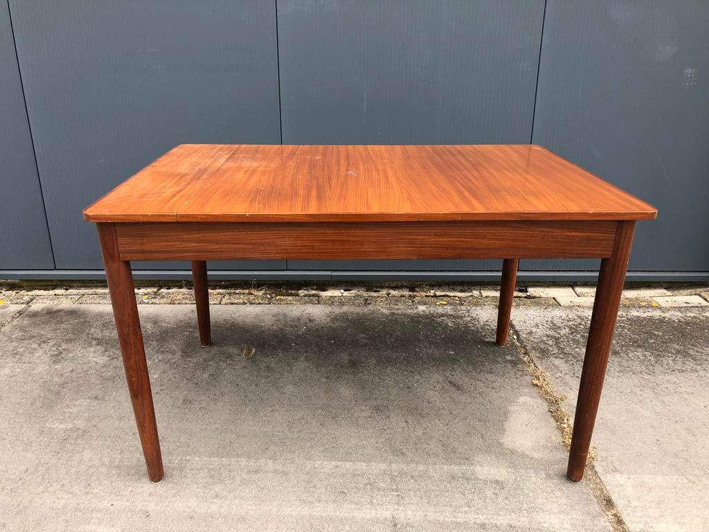 Vintage houten tafel - uitschuifbaar, Huis en Inrichting, Tafels | Eettafels, Ophalen of Verzenden