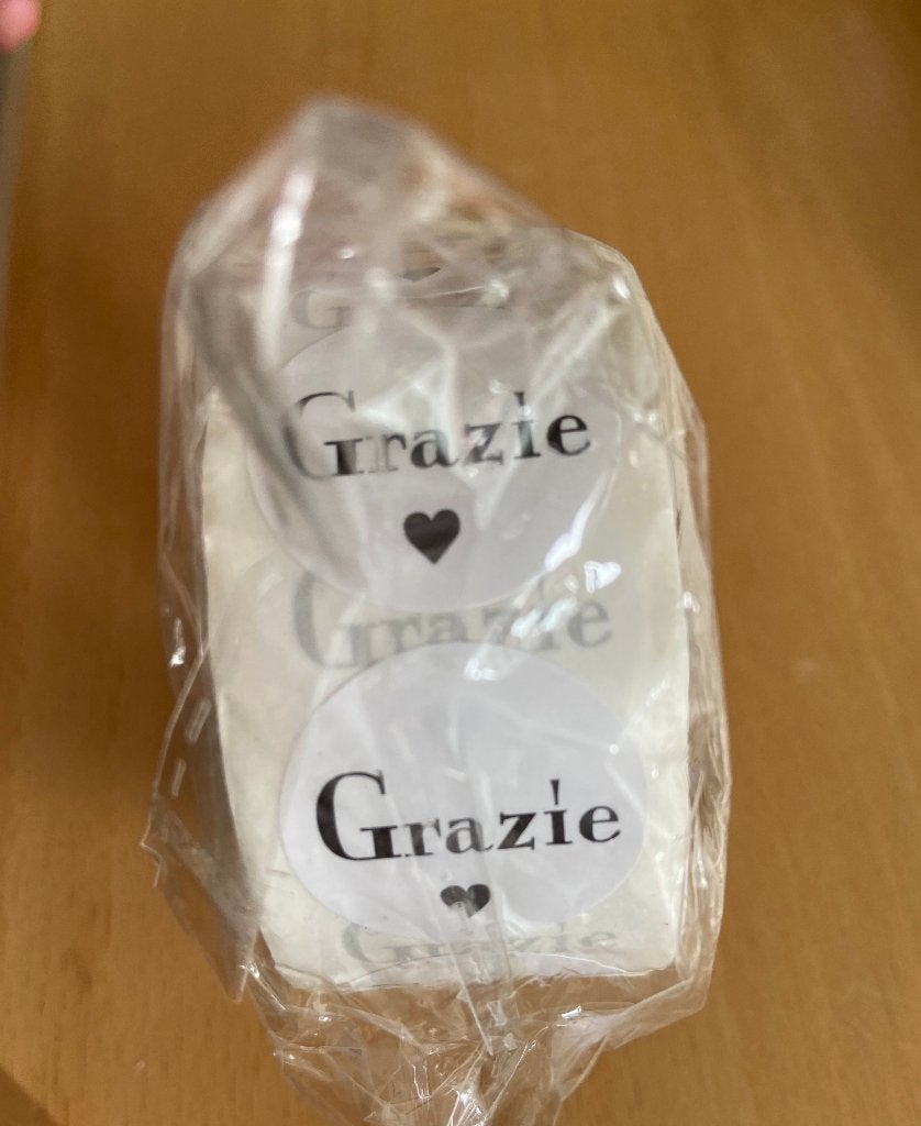 Grazie bedankjes met hartje, Ophalen of Verzenden, Nieuw, Overige typen