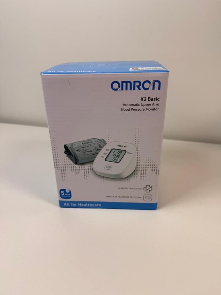 OMRON X2 Basic Automatische Bovenarm Bloeddrukmeter, Ophalen of Verzenden, Nieuw