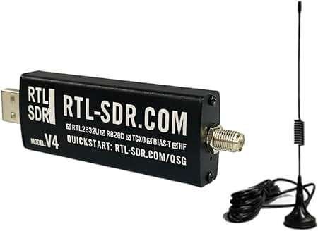 RTL-SDR V4 Ontvanger met Antenne - Nieuwstaat, Telecommunicatie, Zenders en Ontvangers, Ophalen of Verzenden, Zo goed als nieuw