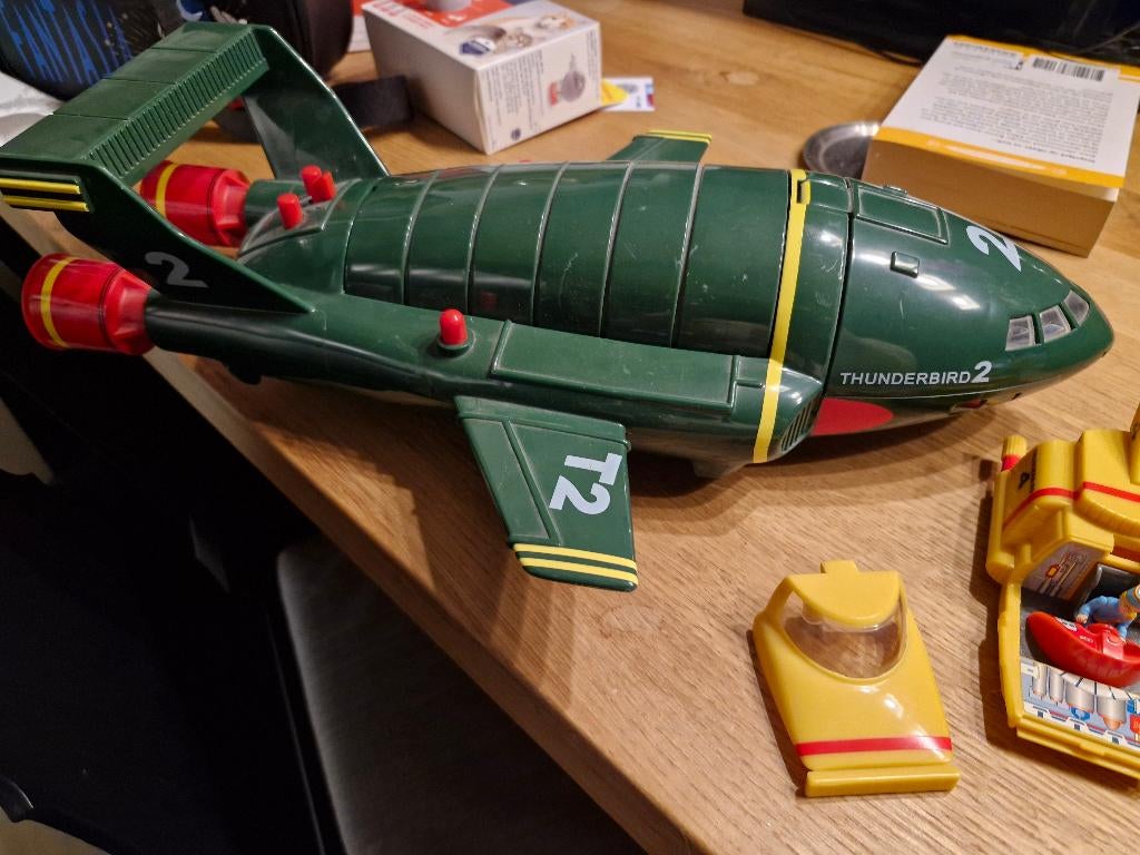 Thunderbirds 2  groene vliegtuig, Verzamelen, Ophalen of Verzenden, Gebruikt