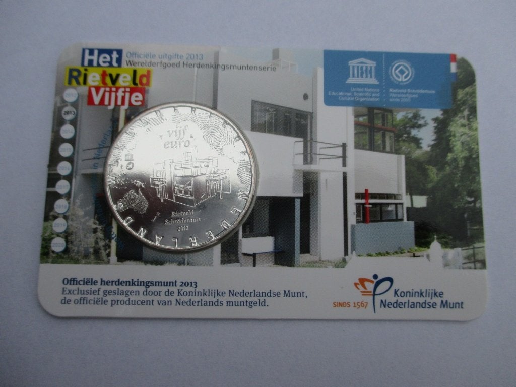 Coincard het Rietveld vijfje 2013, Ophalen of Verzenden, Koningin Beatrix, Euro's, Setje