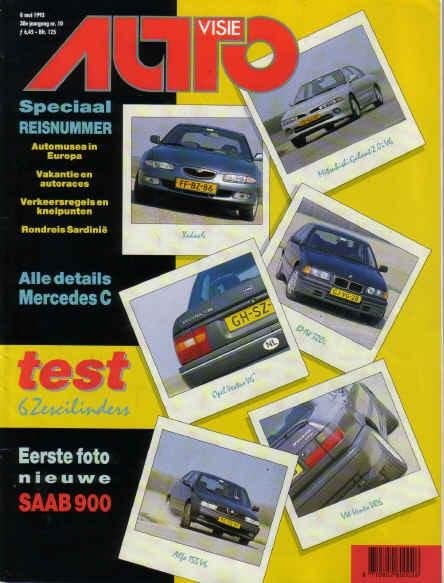 Autovisie 10 1993 : VW Vento VR6 - Xedos 6 - BMW 320i - Opel, Ophalen of Verzenden, Gelezen, Algemeen