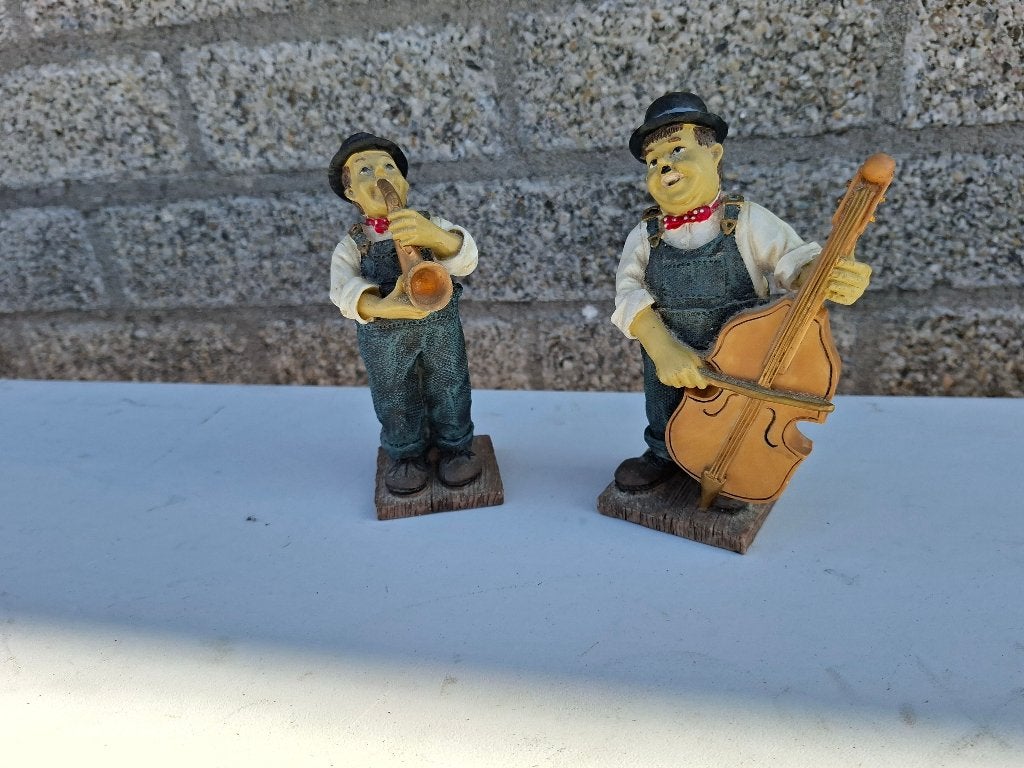 set van 2 beelden laurel en hardy figuren, Verzamelen, Ophalen of Verzenden, Zo goed als nieuw, Mens