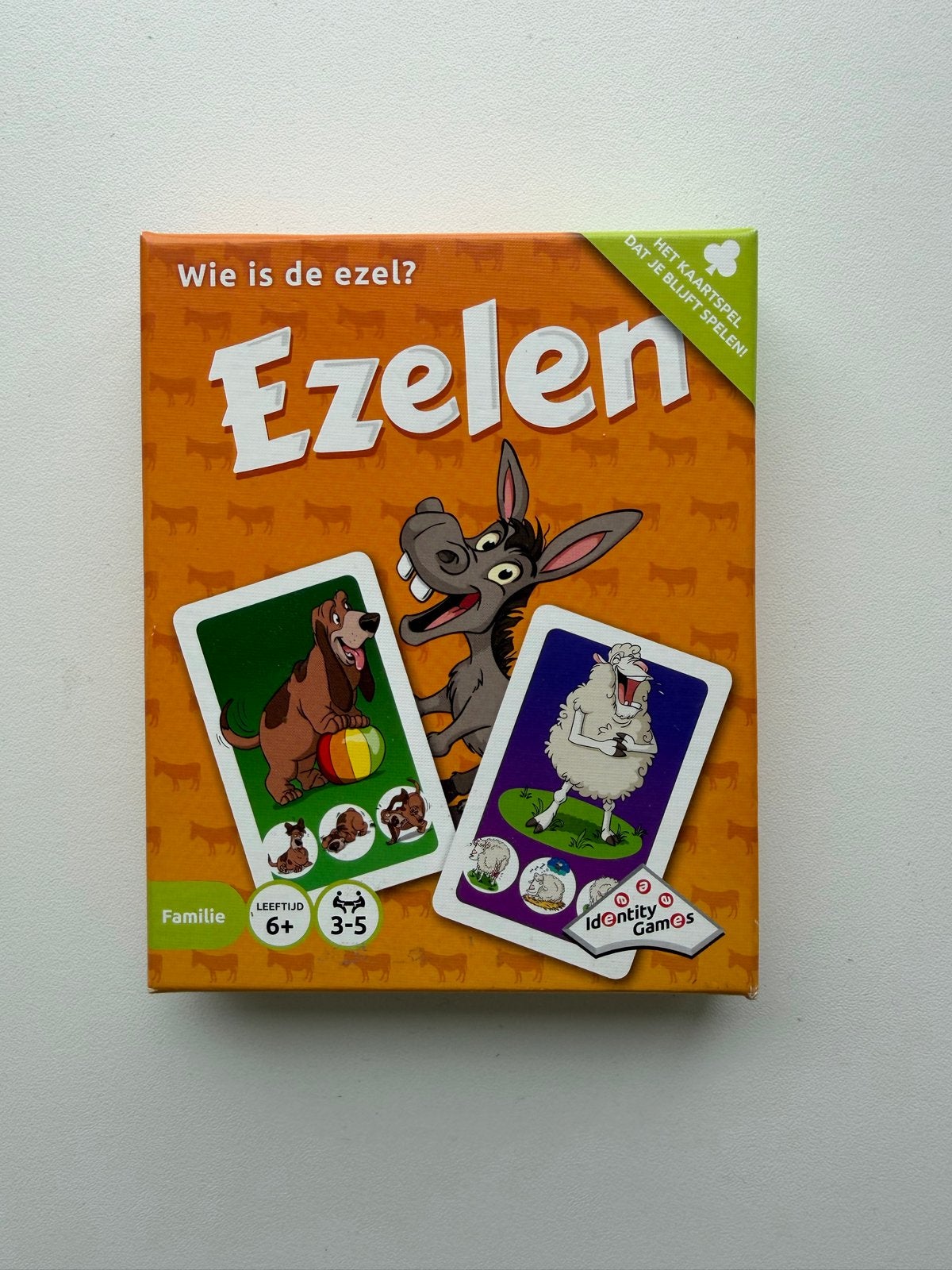 Ezelen: Het vrolijke kaartspel voor de hele familie!, Drie of vier spelers, Ophalen, Zo goed als nieuw